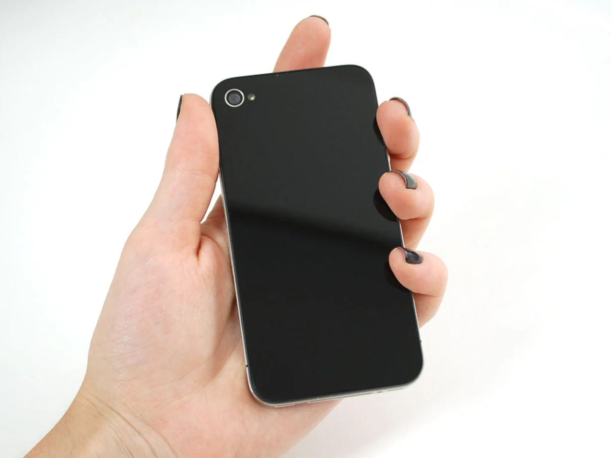 Black No-Logo iPhone Replacement Back - iPhone 4S [Discontinued]