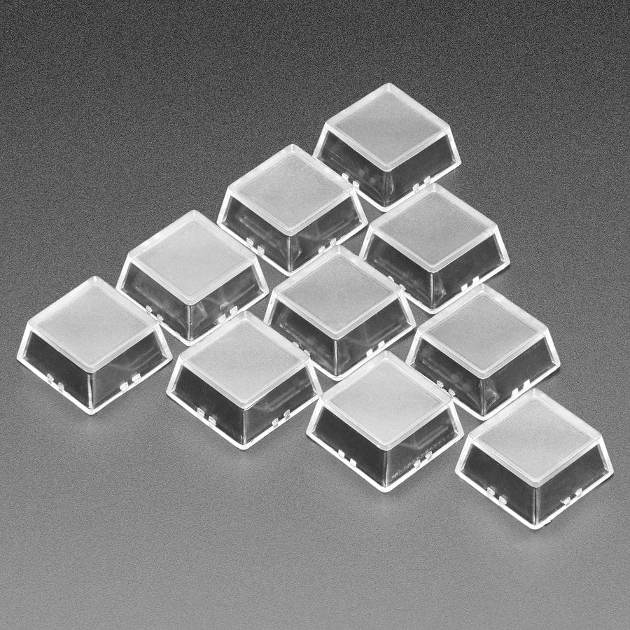 Black Relegendable Plastic Keycaps for MX Compatible Switches - 10 pack