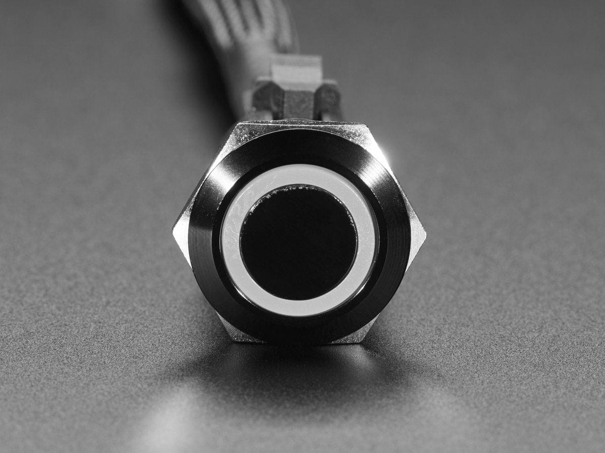 ChromaTek 19mm Rugged Latching Metal Pushbutton with NeoPixel (19-B-L-F1) - Image 2