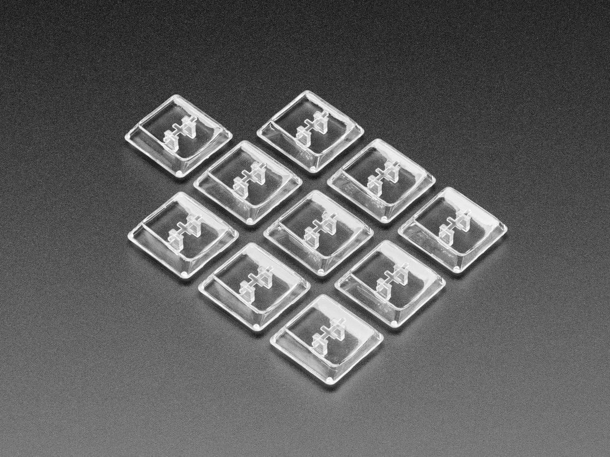 Clear Kailh CHOC Slim Key Caps x 10 pack [Discontinued]