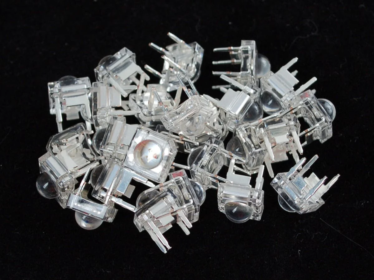 Clear 'Piranha' Super-flux  RGB (tri-color) LED (25 pack) (Common Anode) [Discontinued]
