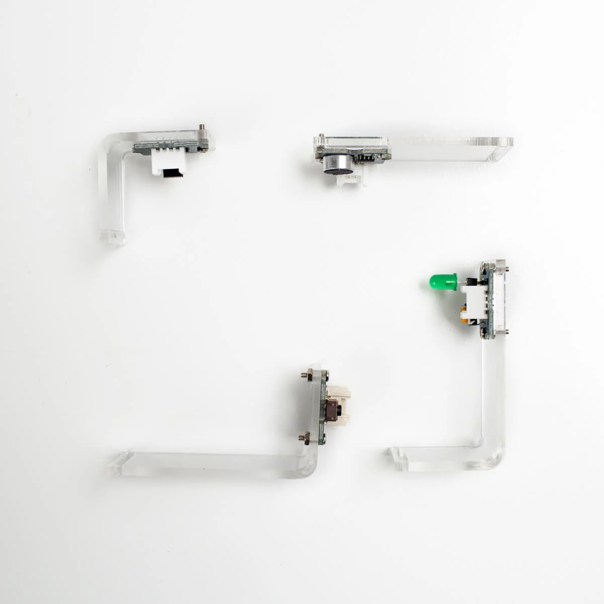 Dexter -  GrovePi & GoPiGo Acrylic Sensor Mount (4pk) [Discontinued]
