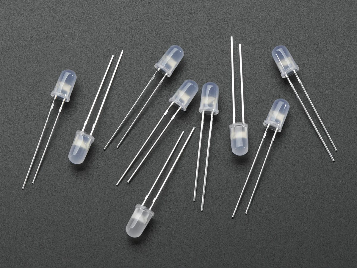 Diffused 5mm Slow Fade Flashing RGB LED - 10 pack (Slow fade)