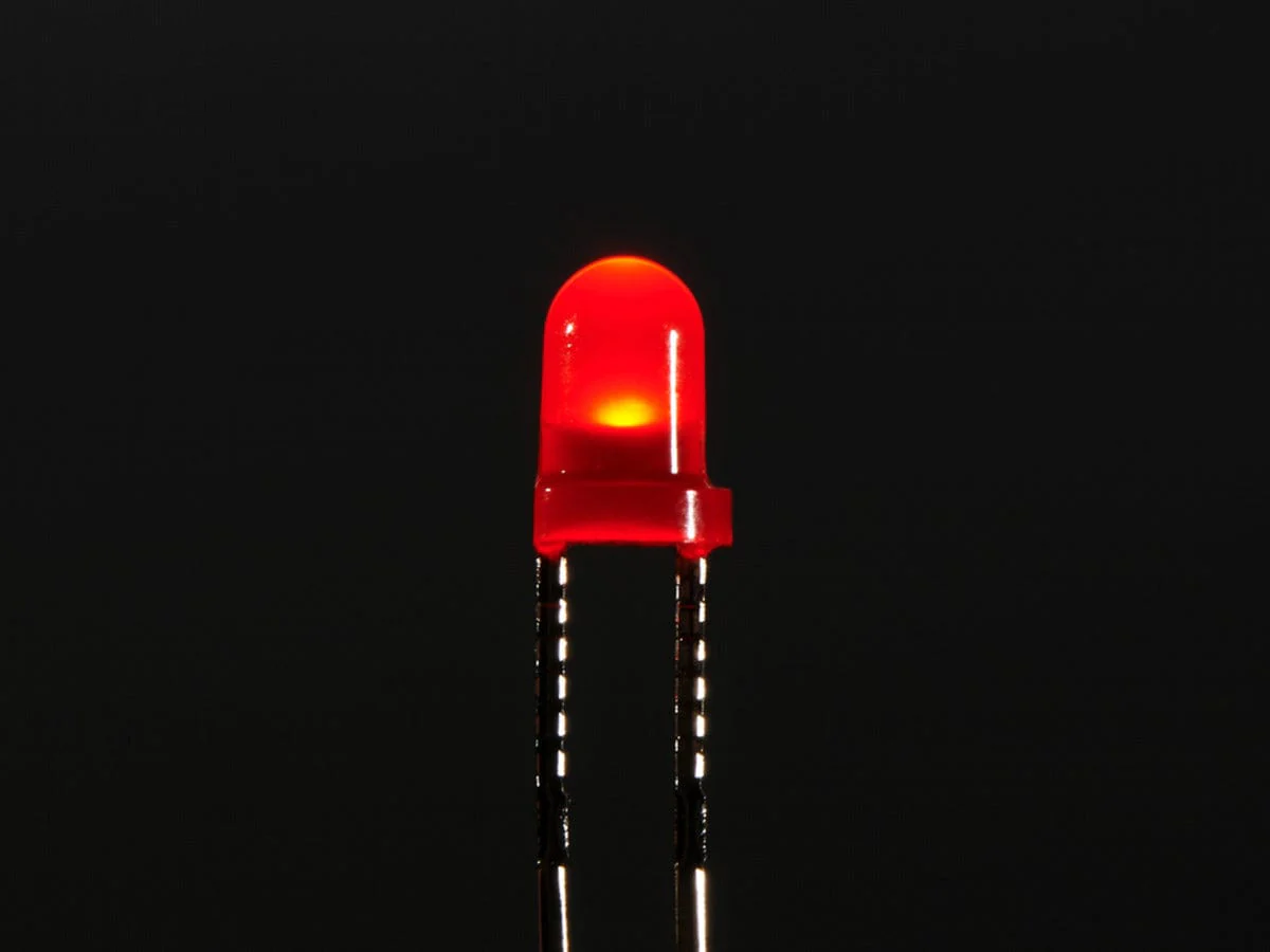 Diffused Red 3mm LED (25 pack)