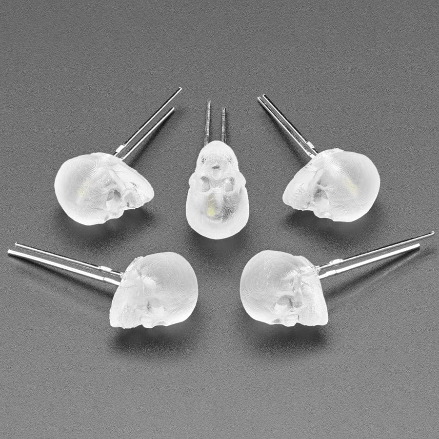 dLUX-dLITE Cool White Skull Shape LEDs (5 Pack) - Image 3