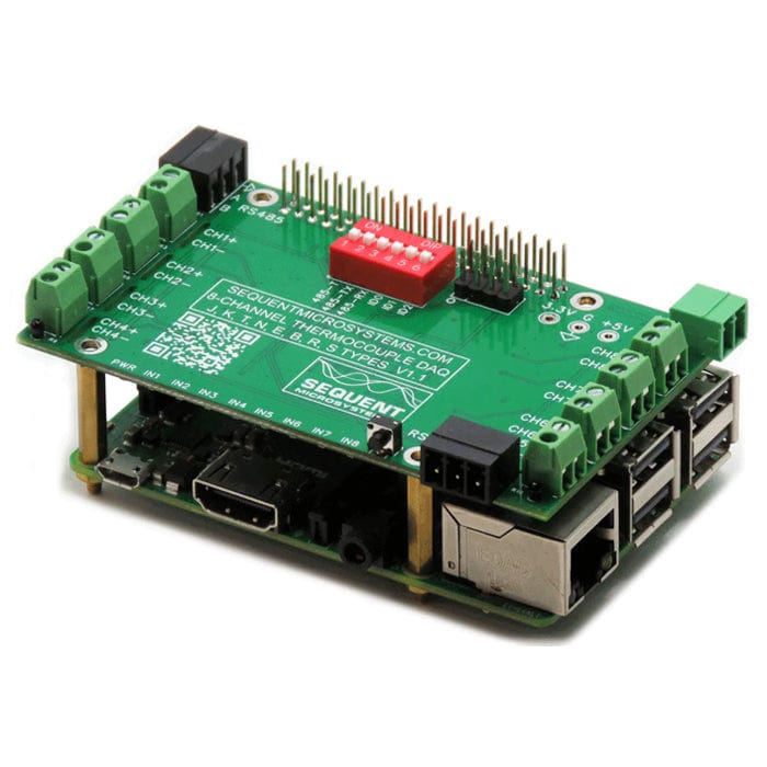 Eight Thermocouples DAQ 8-Layer Stackable HAT for Raspberry Pi [Discontinued]