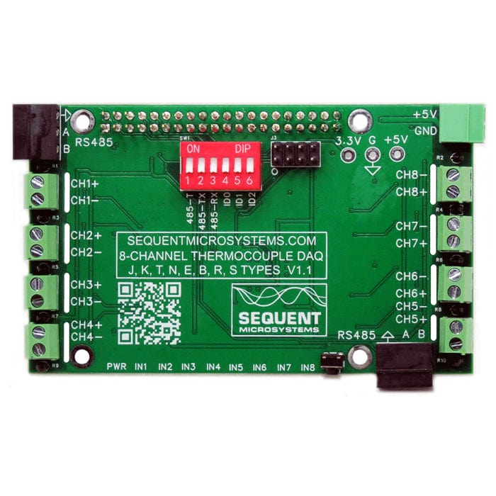 Eight Thermocouples DAQ 8-Layer Stackable HAT for Raspberry Pi [Discontinued] - Image 3