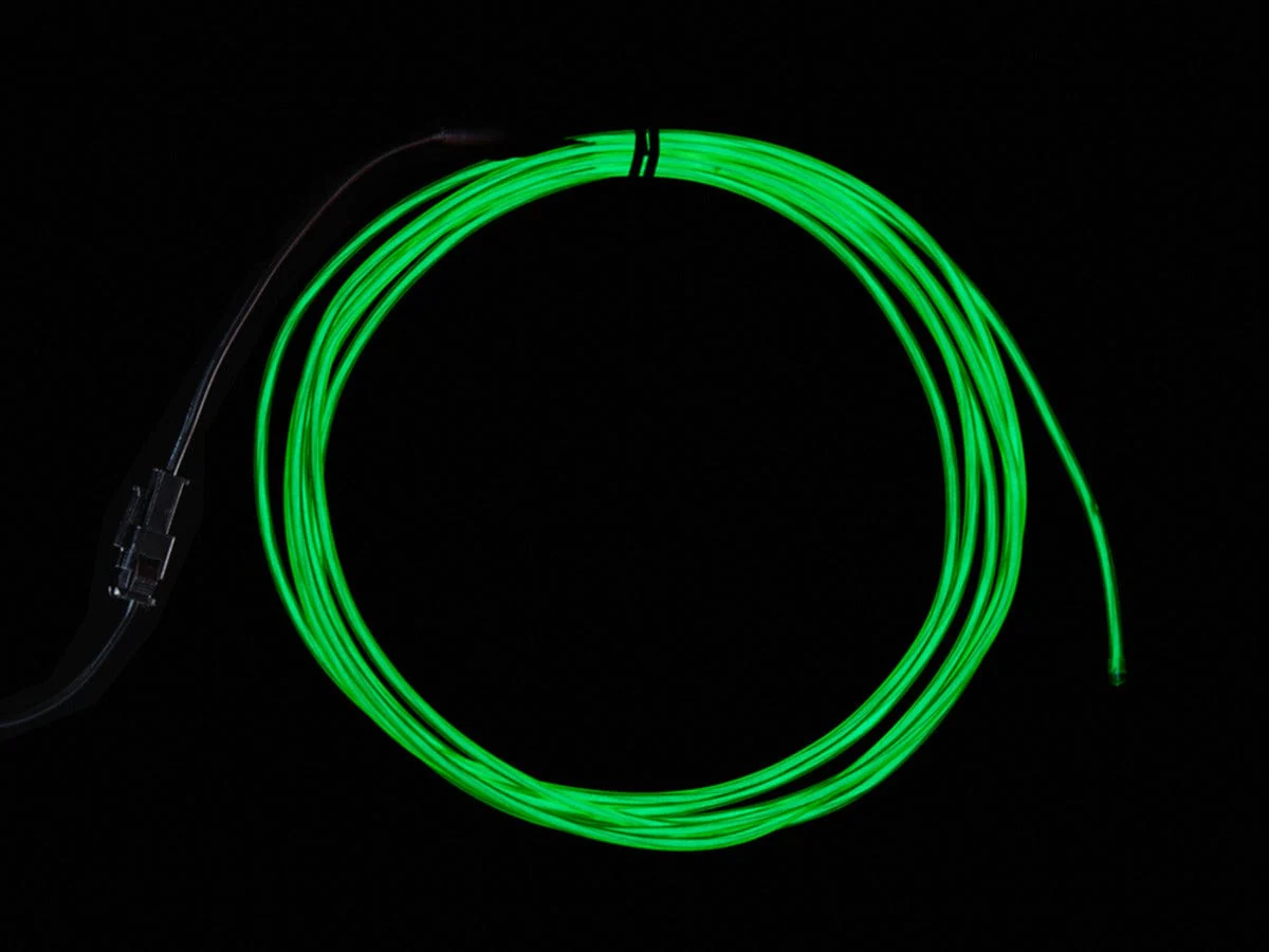 EL wire starter pack -  Green 2.5 meter (8.2 ft) [Discontinued]