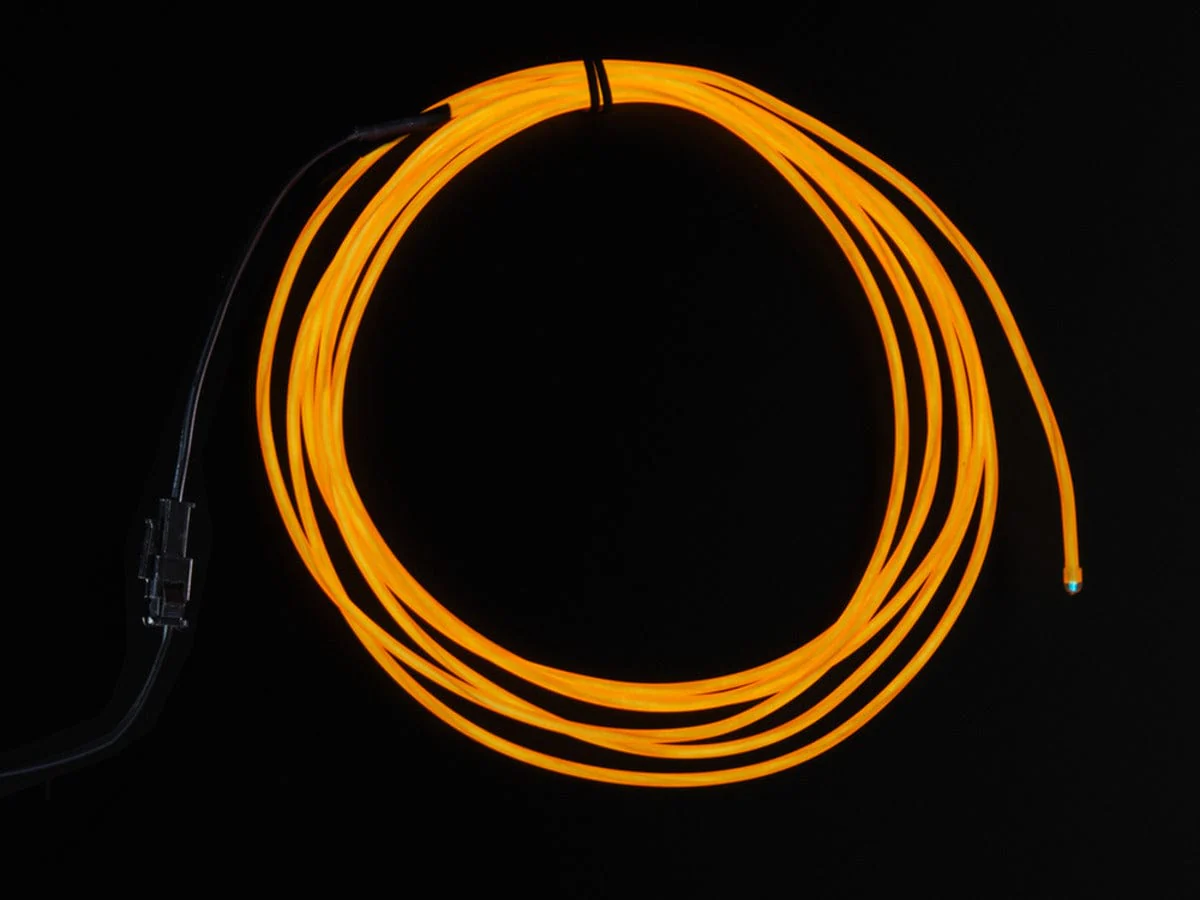 EL wire starter pack - Orange 2.5 meter (8.2 ft) [Discontinued]