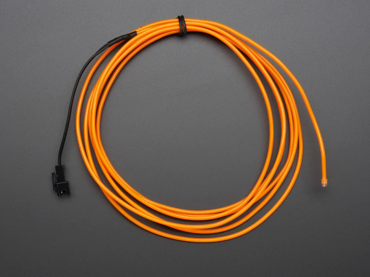 EL wire starter pack - Orange 2.5 meter (8.2 ft) [Discontinued] - Image 3