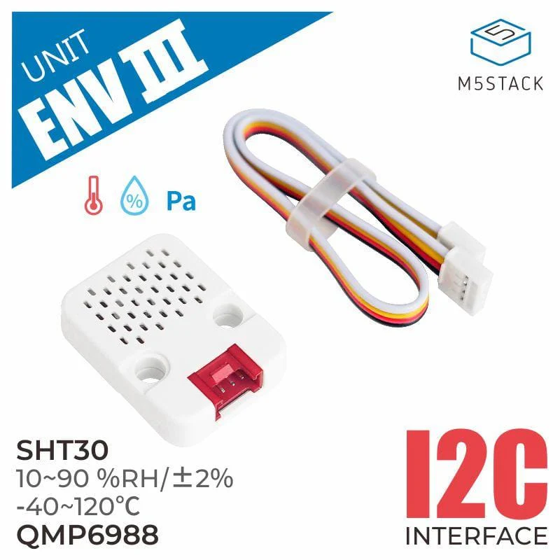 M5Stack ENV III Unit with Temperature Humidity Air Pressure Sensor (SHT30+QMP6988) - Image 2