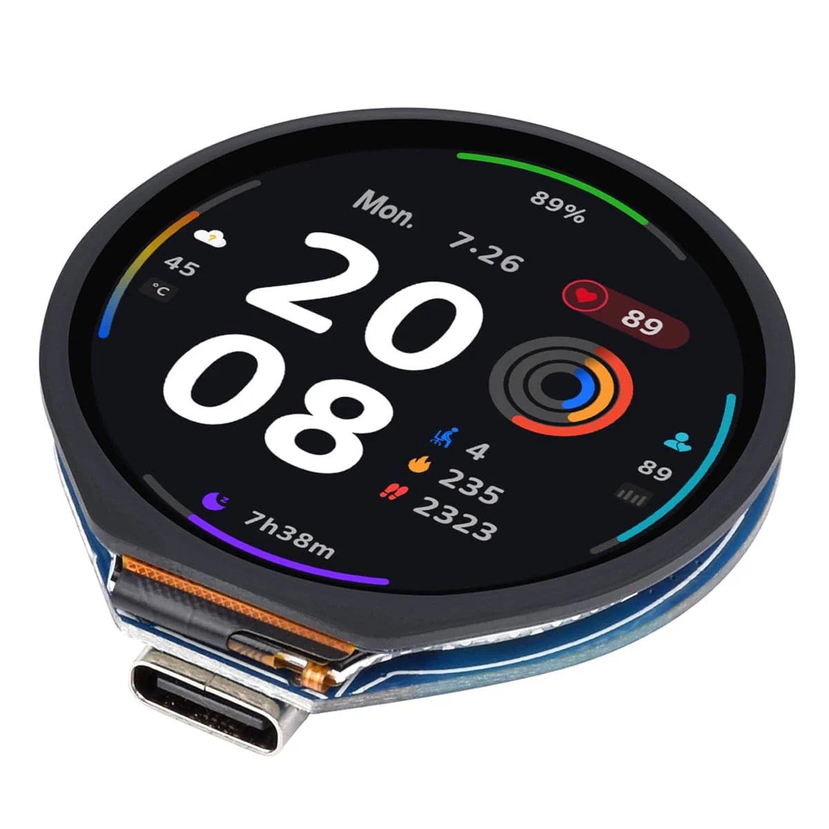 ESP32-S3 Development Board with 1.28" Round Touch LCD