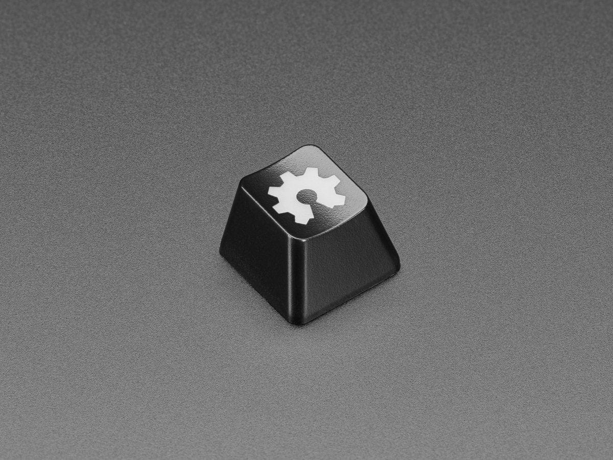 Etched Glow-Through Keycap with Open Source Hardware Gear Logo (MX Compatible Switches)