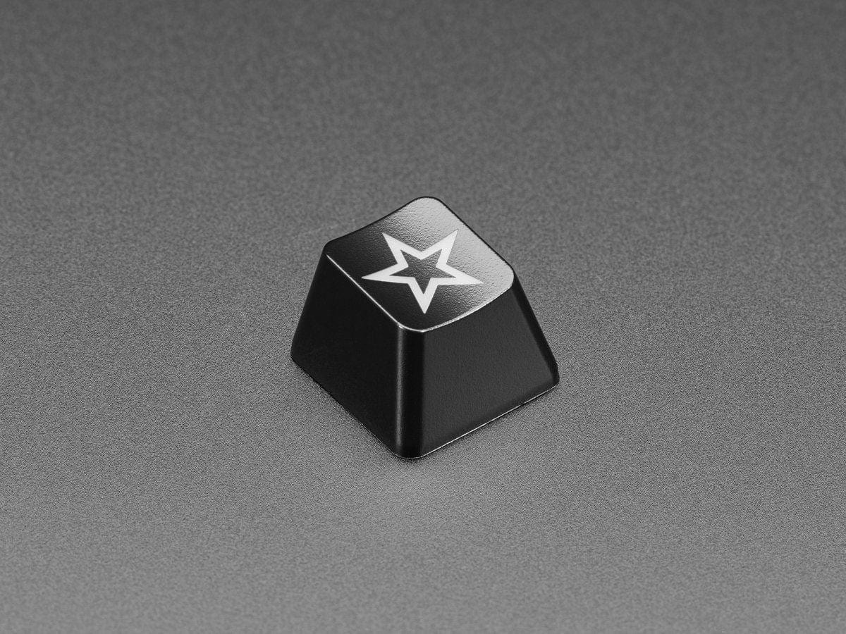 Etched Glow-Through Keycap - Zener ESP Star Design (MX Compatible Switches)