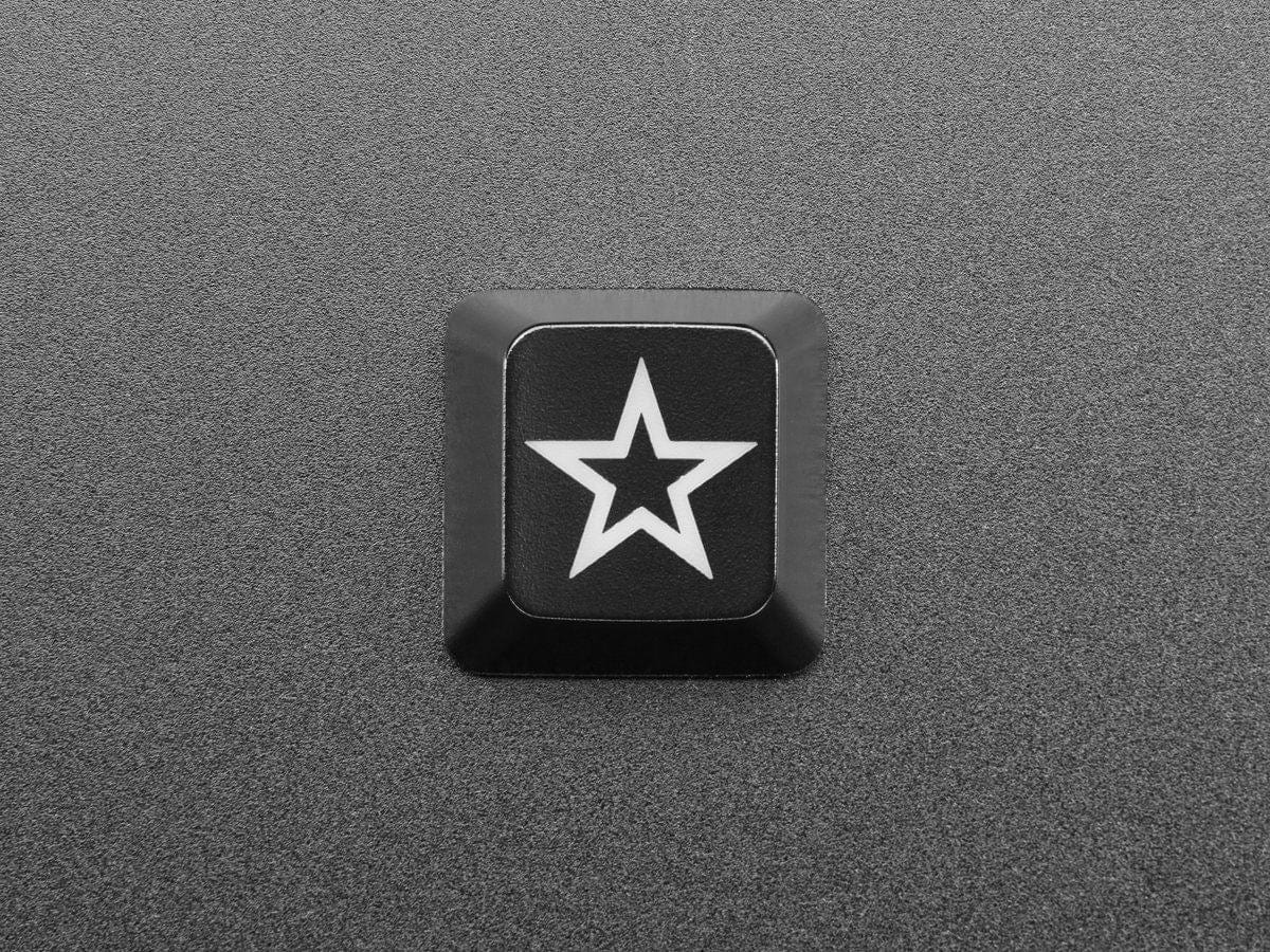 Etched Glow-Through Keycap - Zener ESP Star Design (MX Compatible Switches) - Image 2
