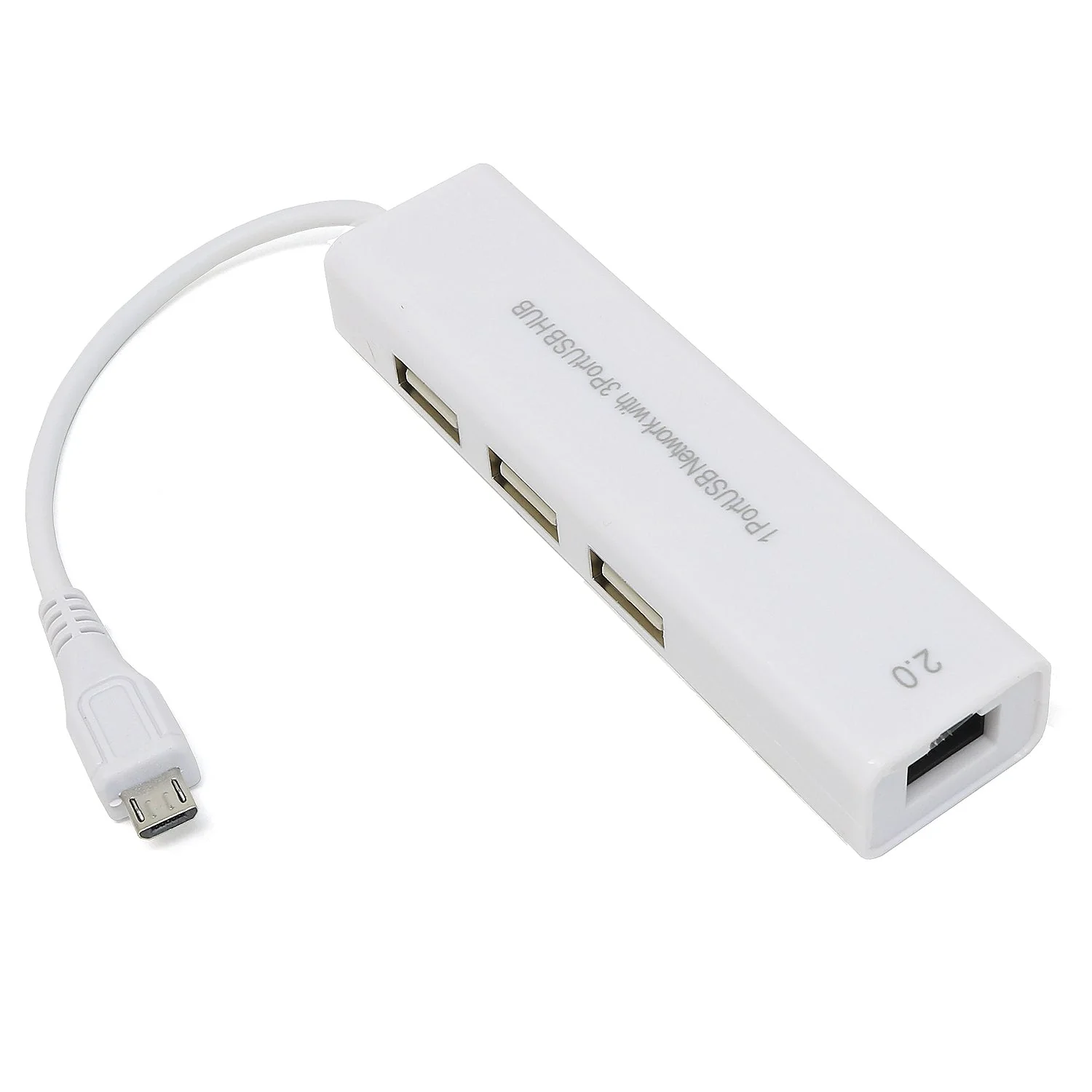 Ethernet and USB Hub with Micro-USB OTG Connector