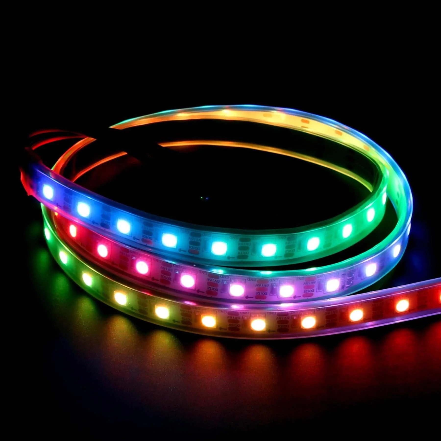 Flexible RGB LED Strip (NeoPixel/WS2812/SK6812 compatible) - 60 LED/Metre