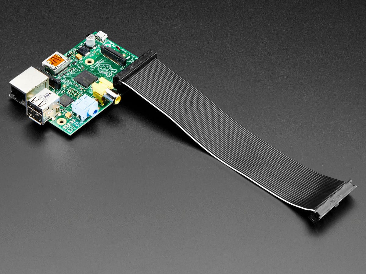 26-pin GPIO Female to Female Ribbon Cable - Black 170mm - Image 2
