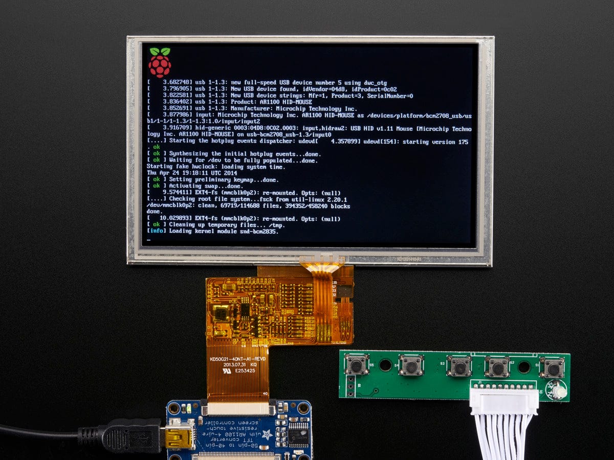 HDMI 4 Pi: 5" Display (w/Touch) 800x480 - HDMI/VGA/NTSC/PAL [Discontinued] - Image 4