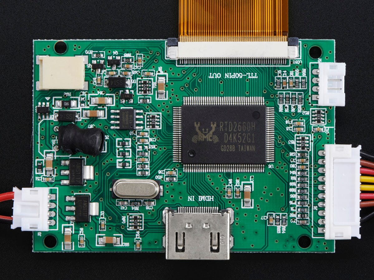 HDMI 4 Pi: 7" Display (no Touch) w/Mini Driver - 800x480 HDMI [Discontinued] - Image 4