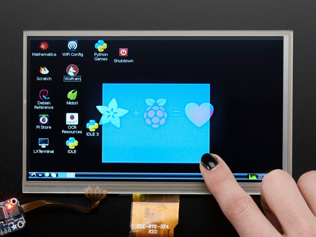 HDMI 4 Pi: 7" Display w/Touchscreen 1024x600- HDMI/VGA/NTSC/PAL [Discontinued] - Image 2