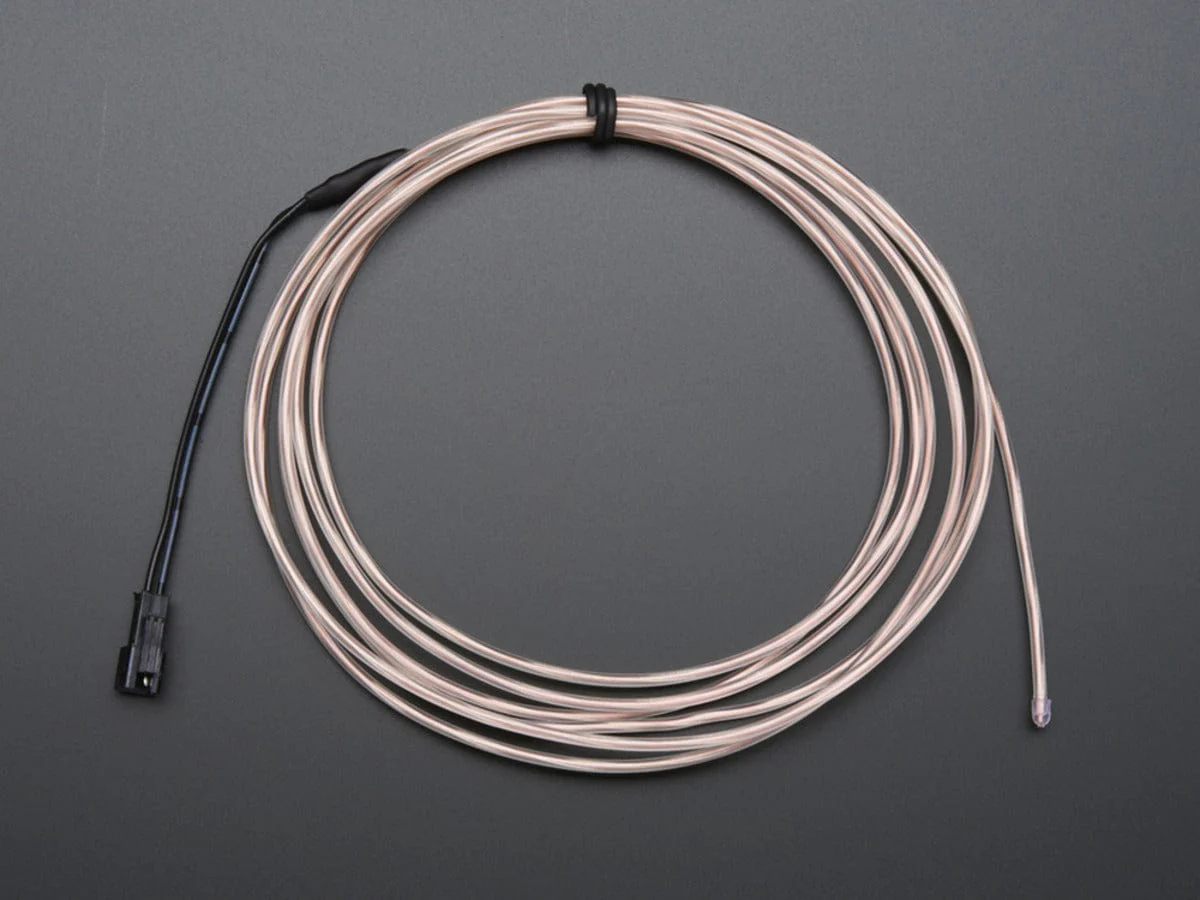 High Brightness White Electroluminescent (EL) Wire - 2.5 meters (High brightness, long life) - Image 3