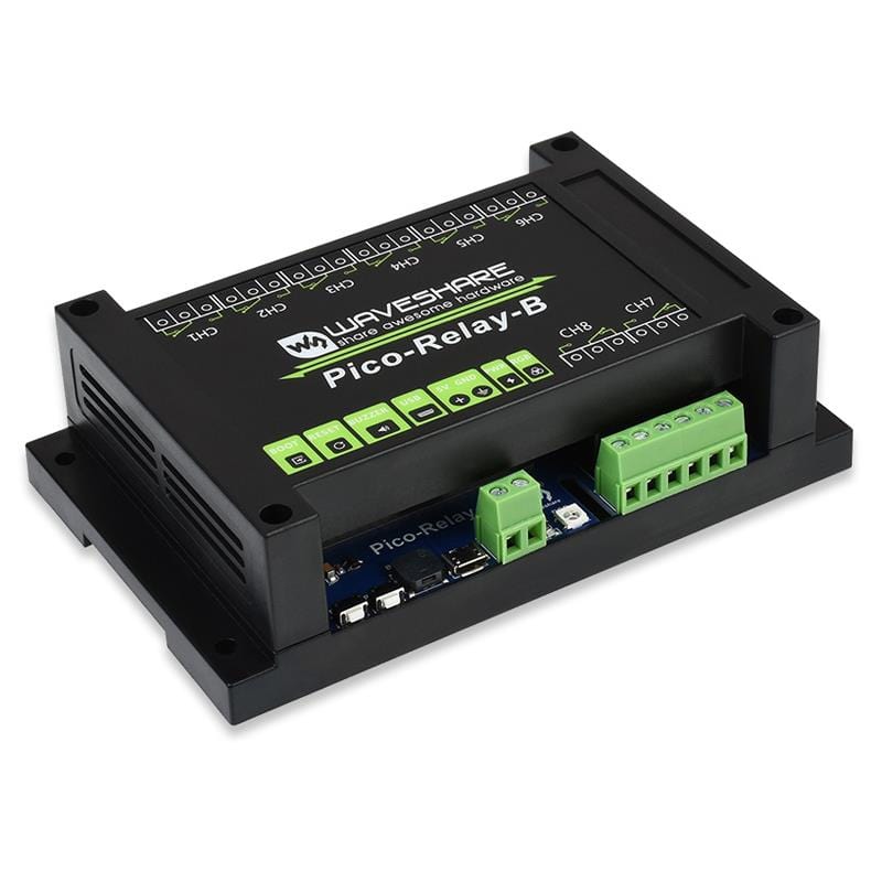 Industrial 8-Channel Relay Module for Raspberry Pi Pico
