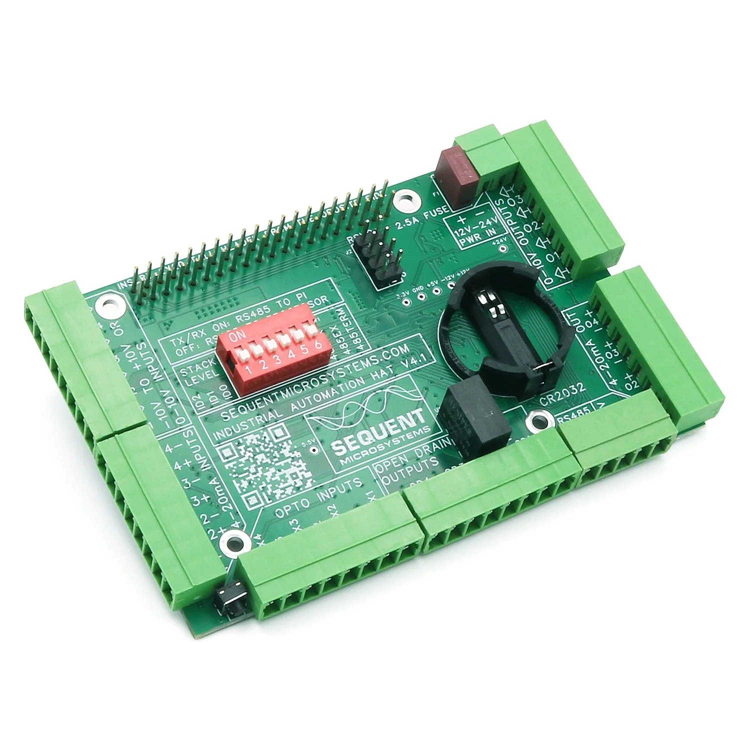 Industrial Automation Stackable Card for Raspberry Pi (v4.1) [Discontinued]