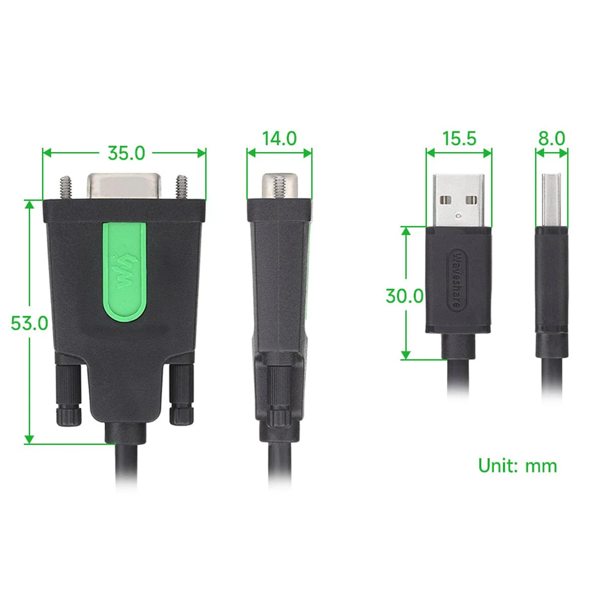 Industrial USB to RS232 Female Serial Adapter Cable - Image 4
