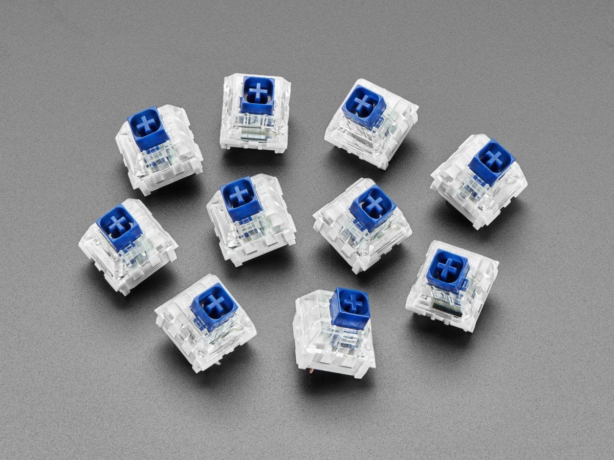 Kailh Mechanical Key Switches - Clicky Navy Blue - 10 pack (Cherry MX Compatible) [discontinued]