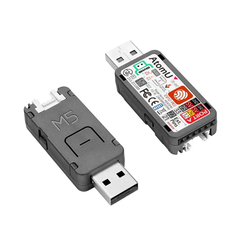 M5Stack AtomU ESP32 Development Kit with USB-A [Discontinued]