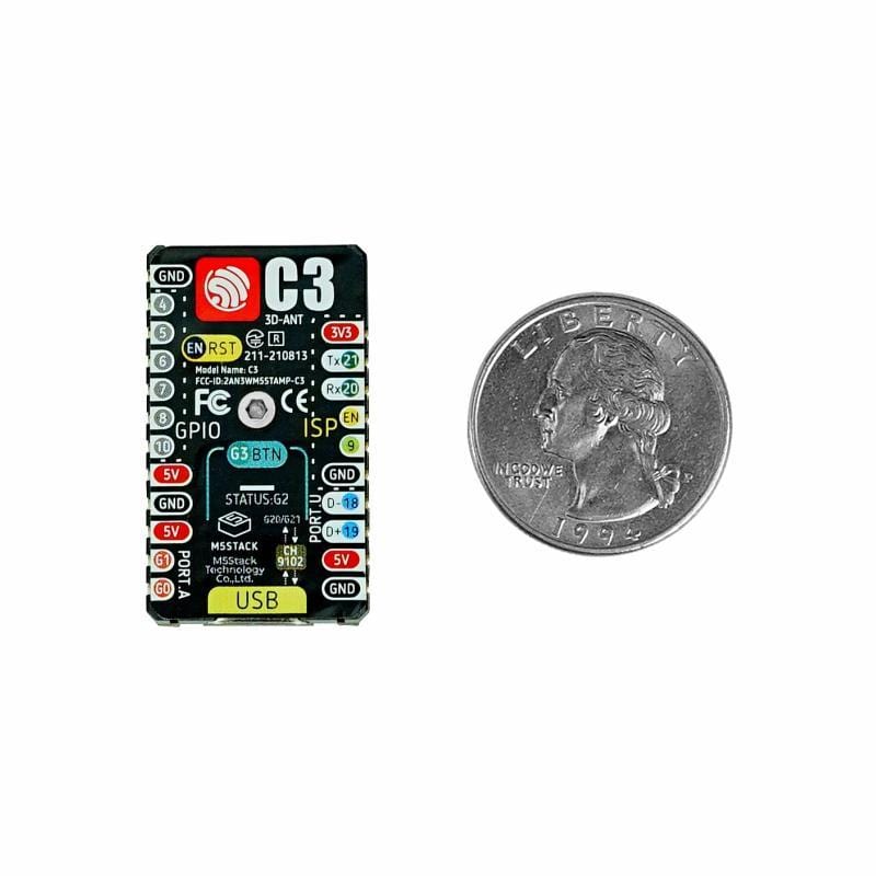 M5Stack M5Stamp C3 Mate with Pin Headers - Image 6