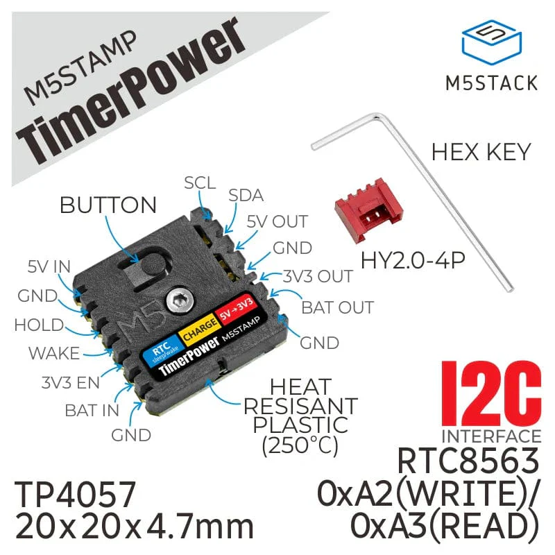 M5Stamp Timer Power (BM8563) - Image 2