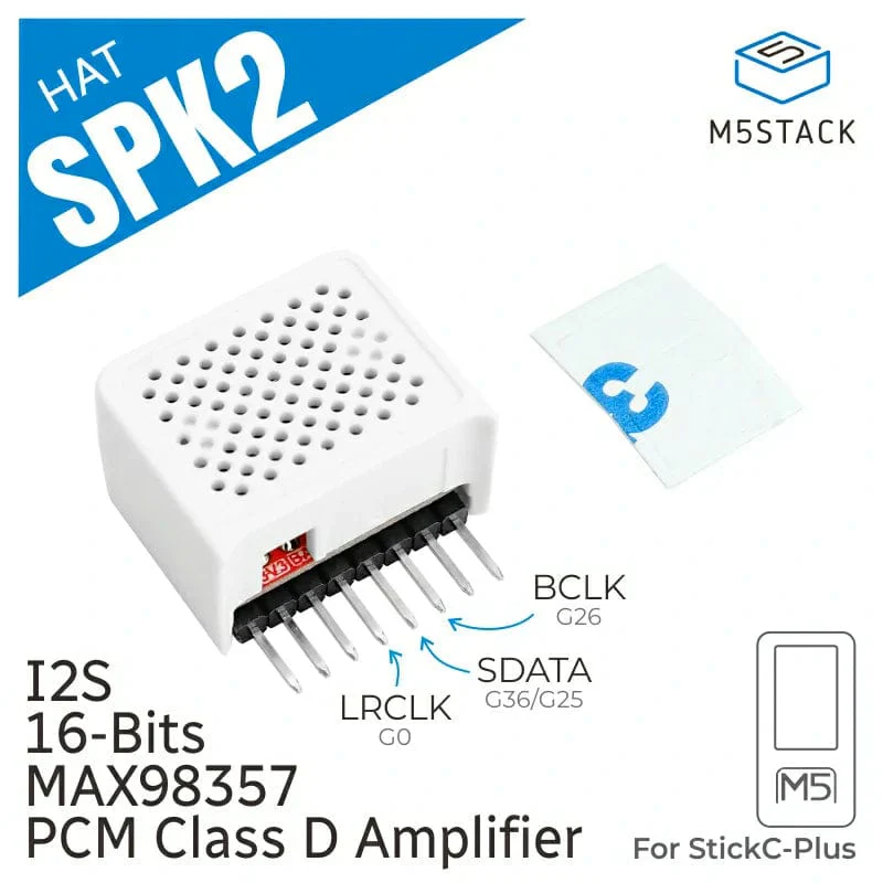 M5StickCPLUS Speaker 2 Hat (MAX98357) - Image 2