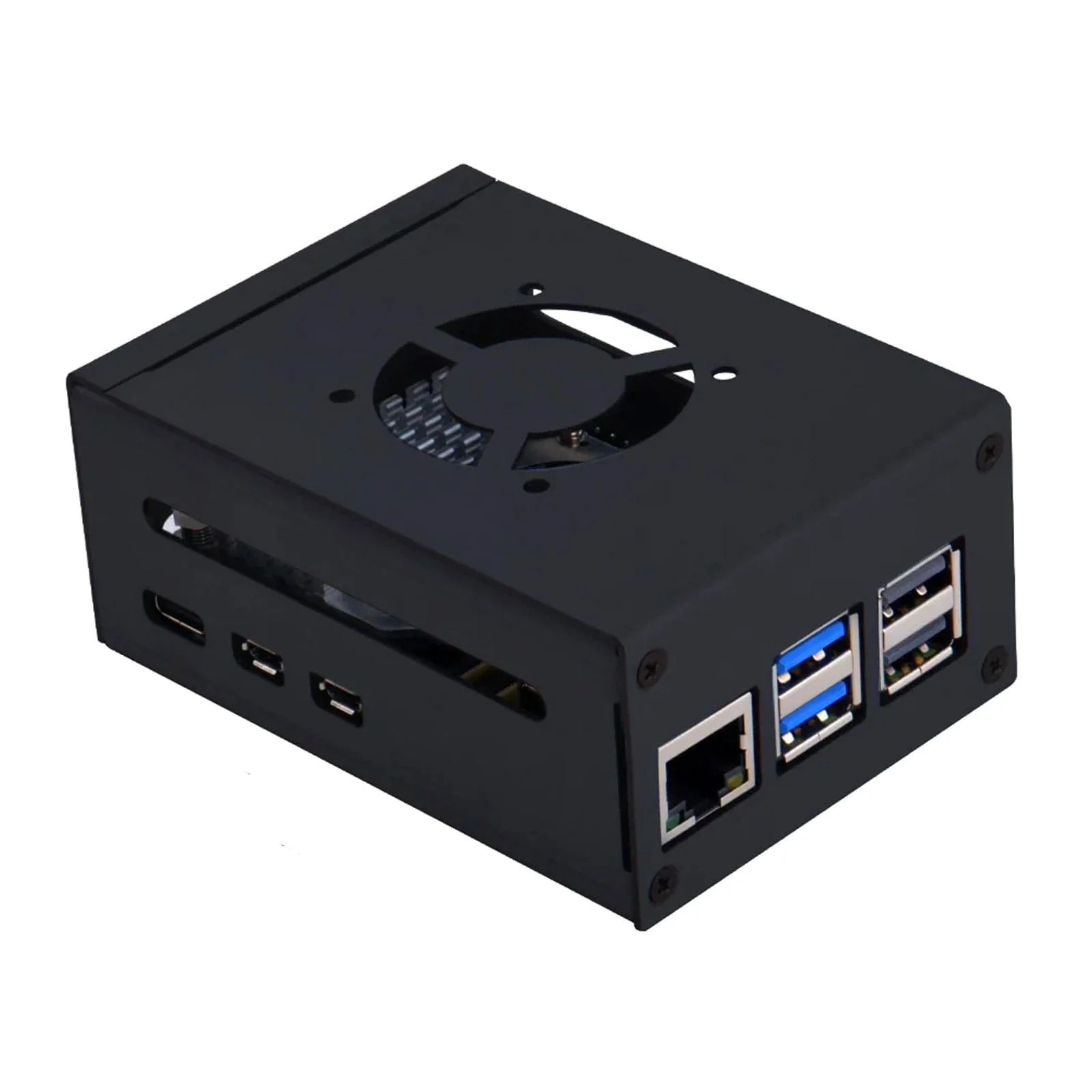 Metal Case with 40mm Cooling Fan for Raspberry Pi 5