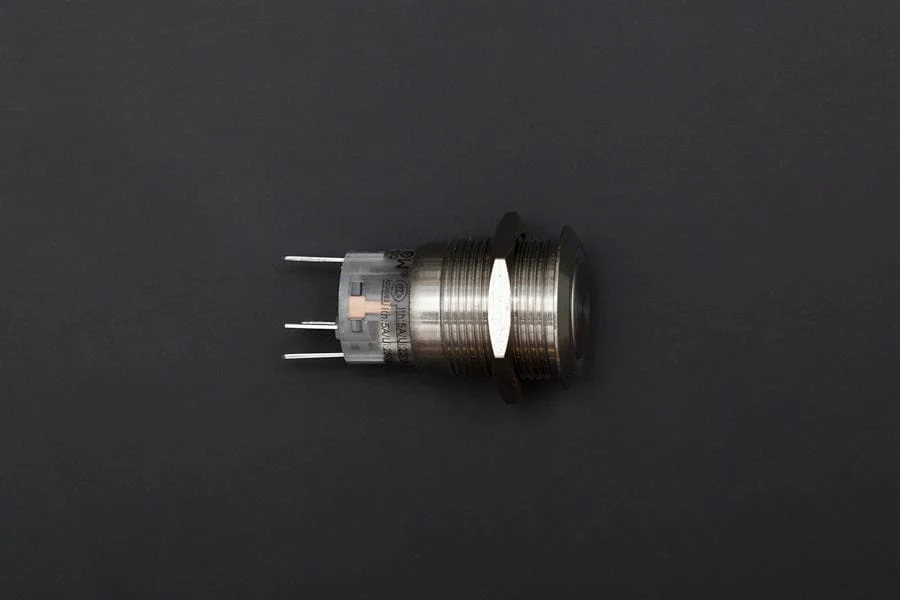 Metal illuminated Pushbutton-Blue Ring [Discontinued]