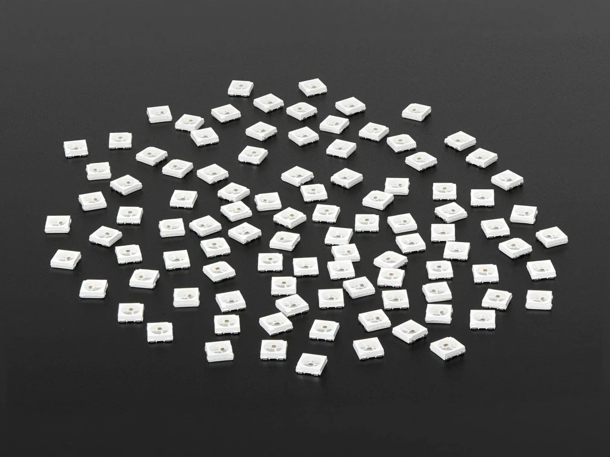 NeoPixel RGB 5050 LED with Integrated Driver Chip - 100 Pack (SK6812)