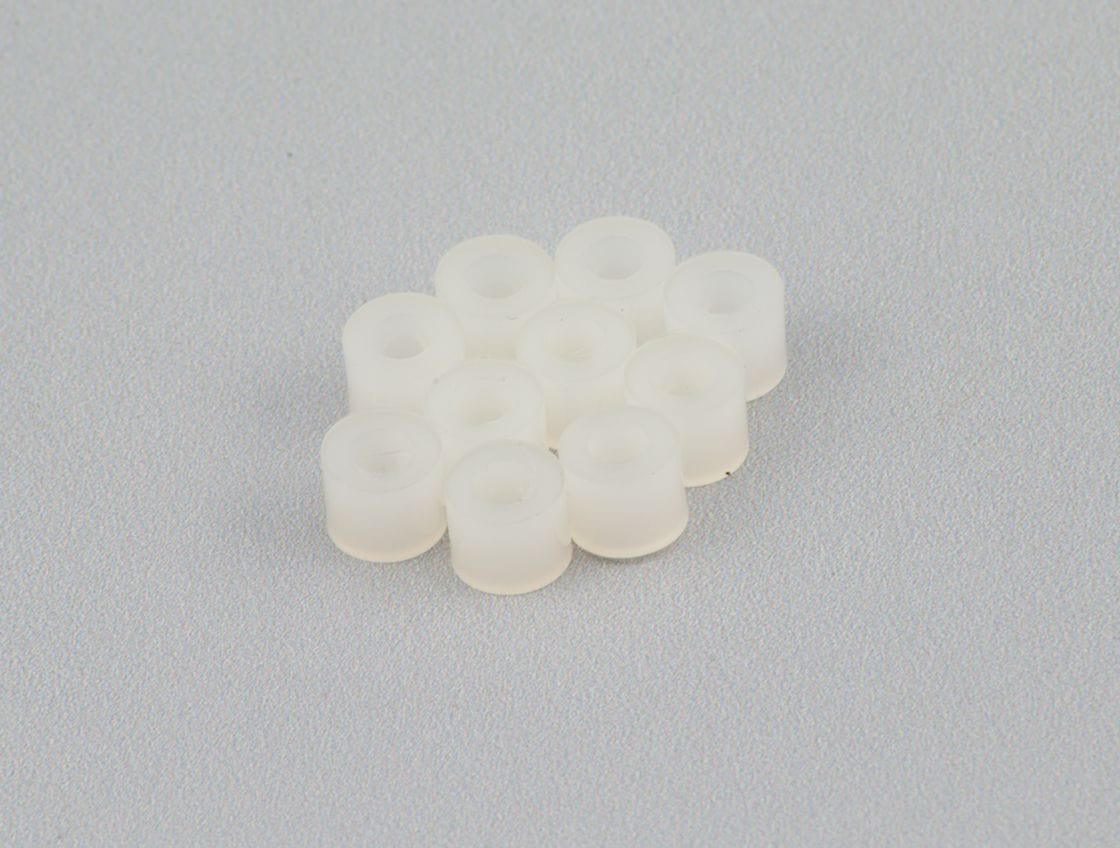 Nylon Spacer - 3.2mm ID x 6mm OD x 5mm Long (10 Pack) [Discontinued]