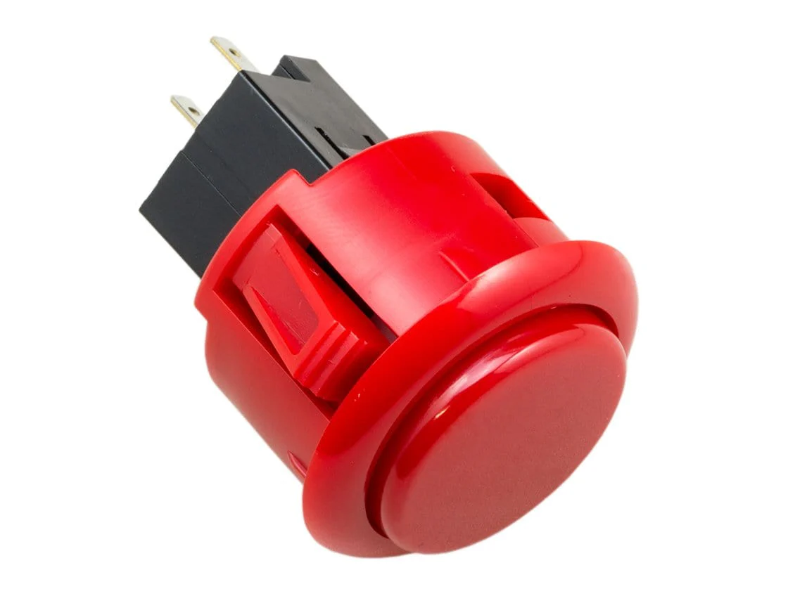 Sanwa Round 30mm Long Life Snap-in Arcade Button (OBSF-30RG)