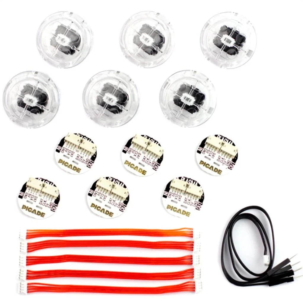 Picade Plasma Kit - Illuminated Arcade Buttons – 6-button kit [Discontinued]