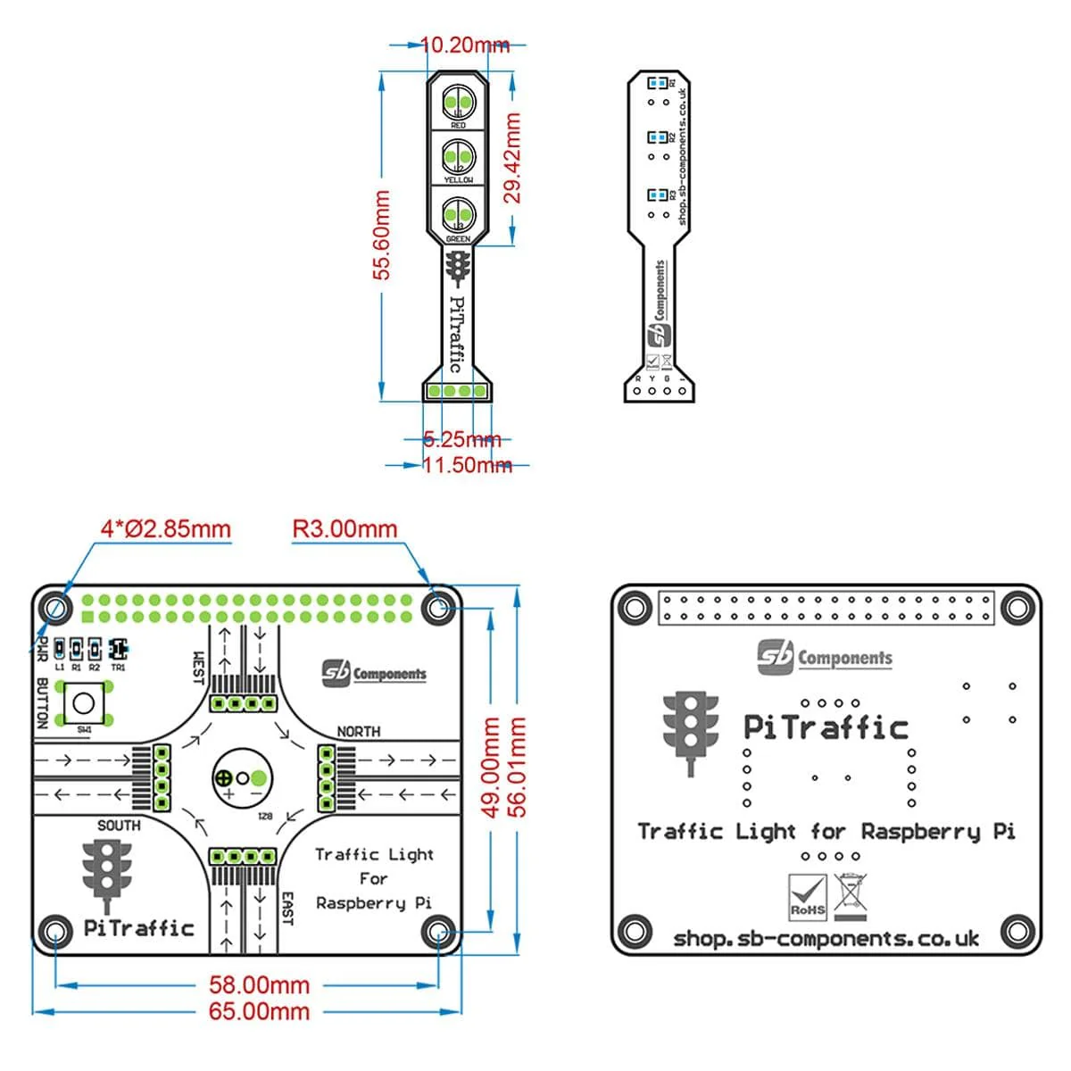 PiTraffic - Raspberry Pi Traffic Light HAT - Image 6