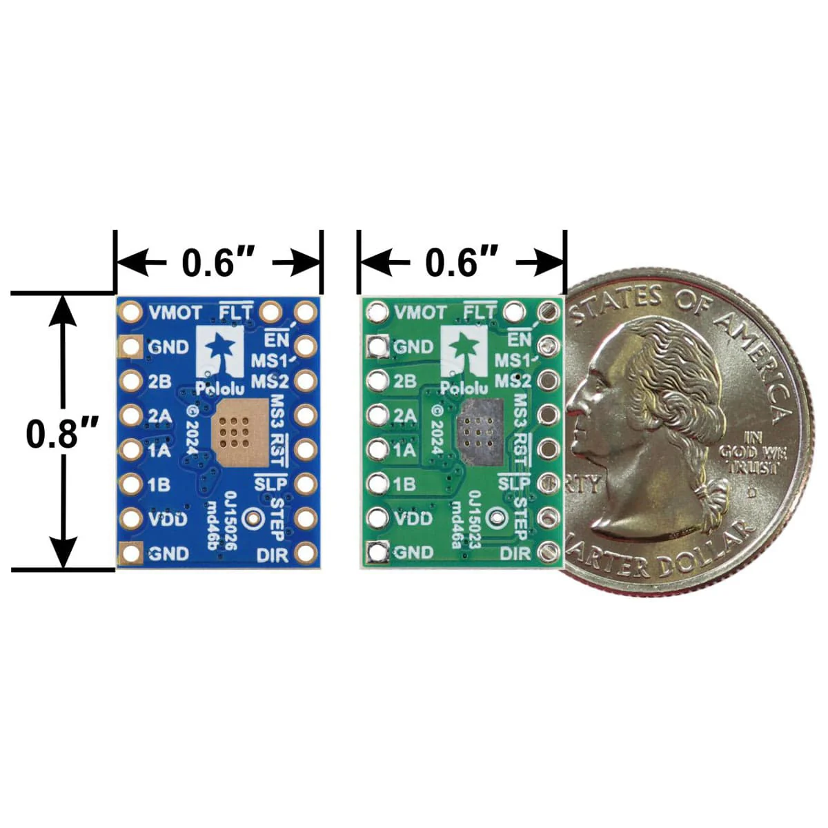 Pololu A5984 Stepper Motor Driver Carrier - Fixed 1A 5V / 660mA 3.3V (Blue Edition) - Image 5