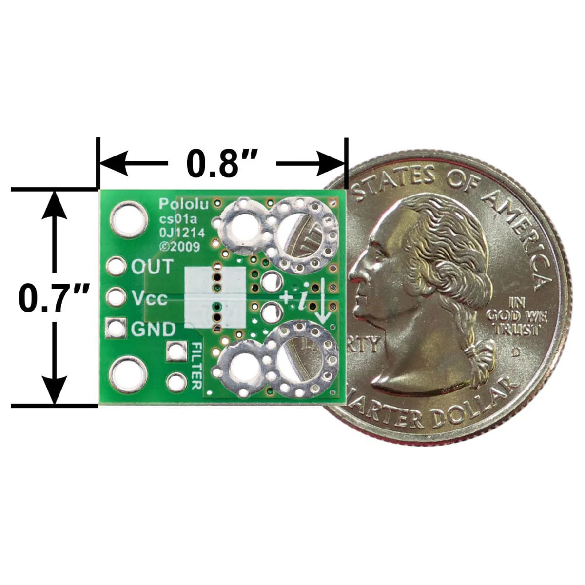 Pololu ACS724 Current Sensor Carrier -2.5A to +2.5A - Image 4