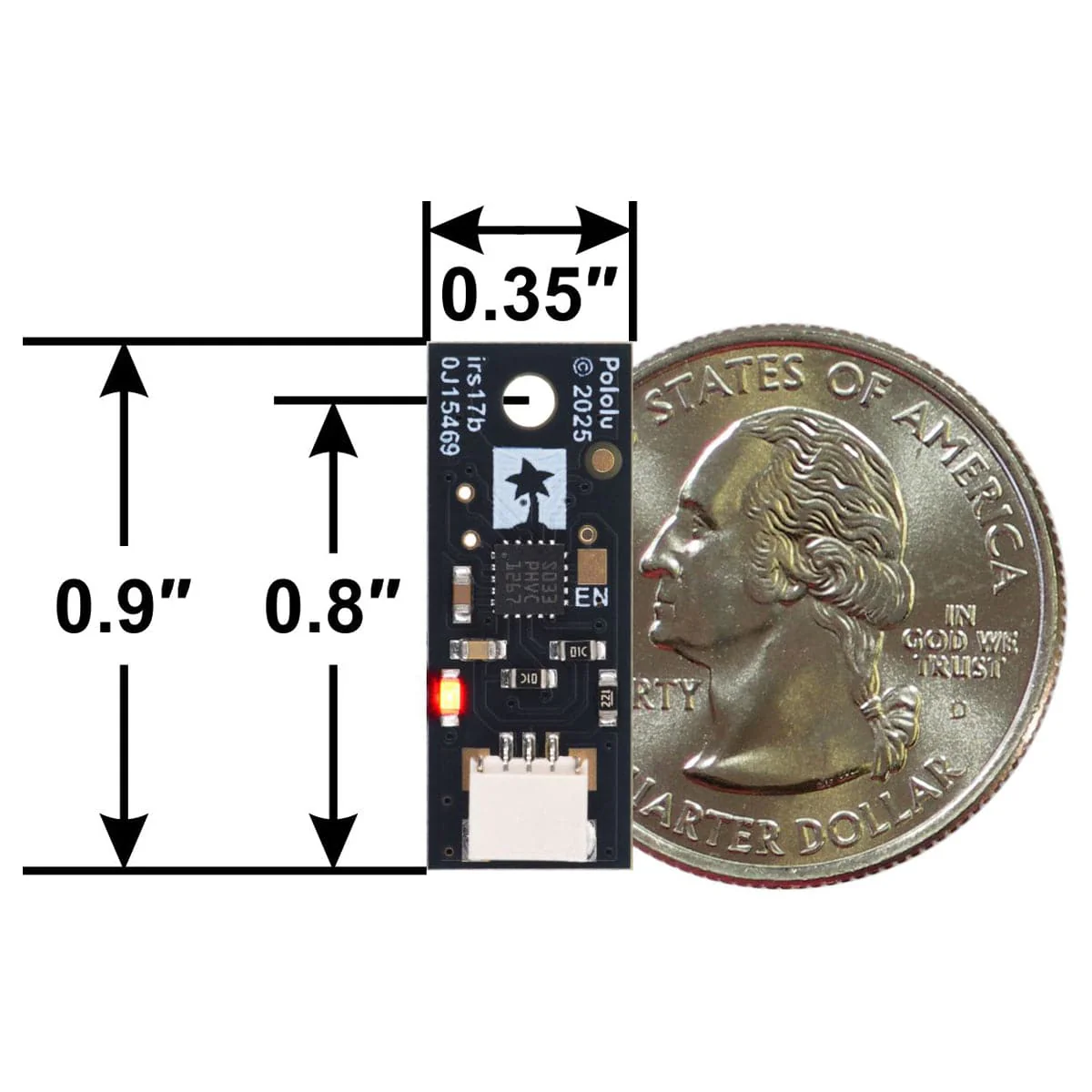 Pololu Digital Distance Sensor v2 with Side-Entry Connector - 15cm Range - Image 7