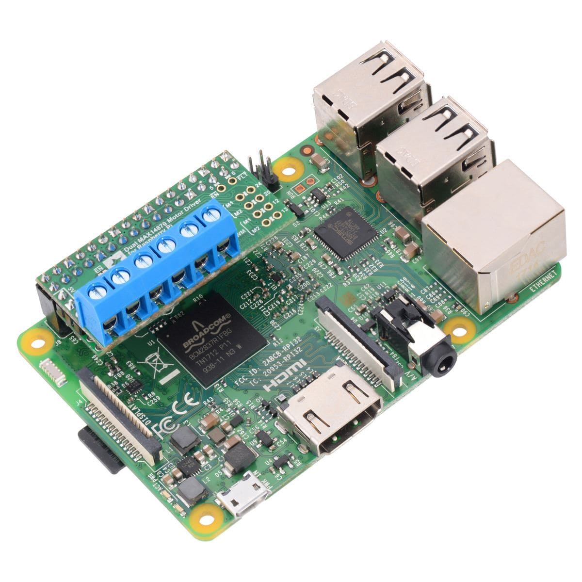 Pololu Dual MAX14870 Motor Driver for Raspberry Pi (Assembled) - Image 2