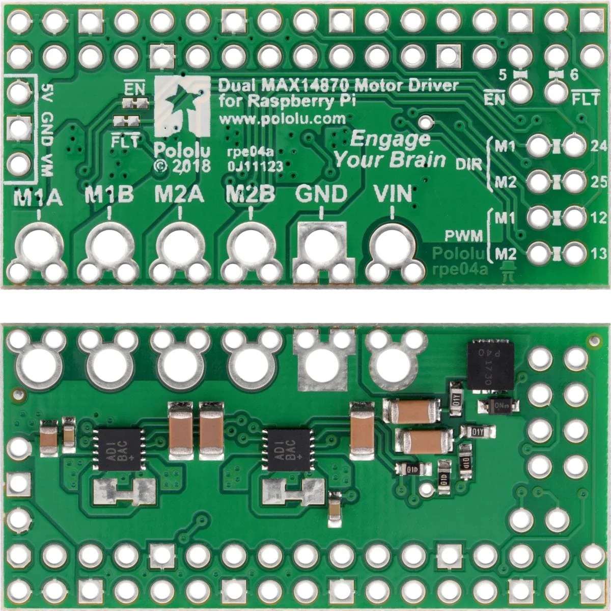 Pololu Dual MAX14870 Motor Driver for Raspberry Pi (Assembled) - Image 4
