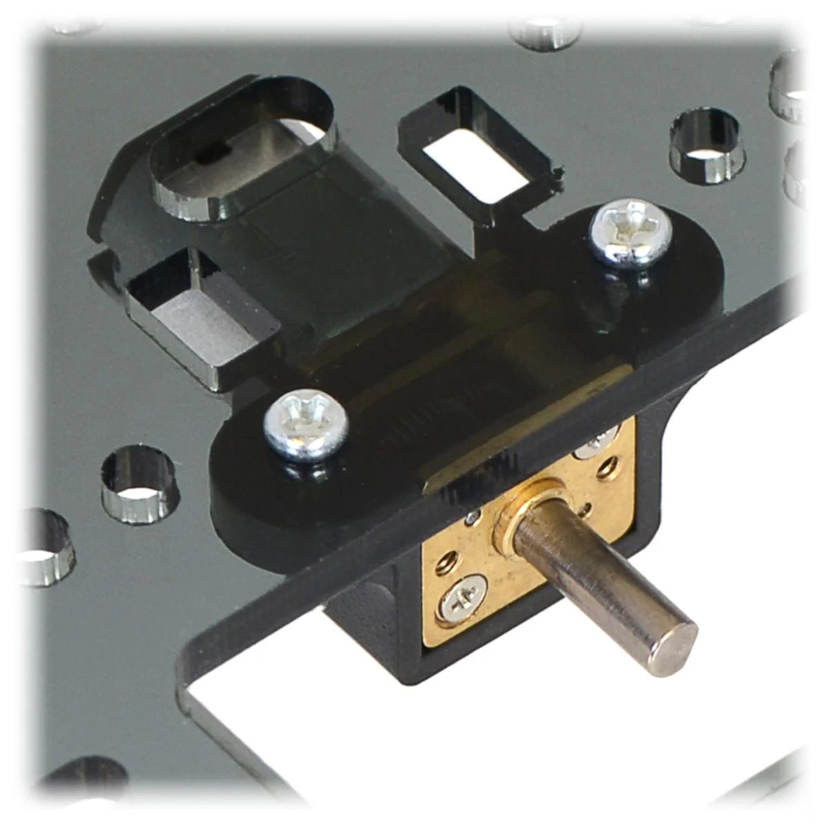 Pololu Micro Metal Gearmotor Bracket Pair - Black - Image 2