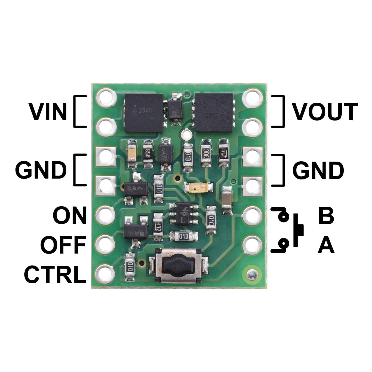Pololu Mini Pushbutton Power Switch with Reverse Voltage Protection - LV - Image 4