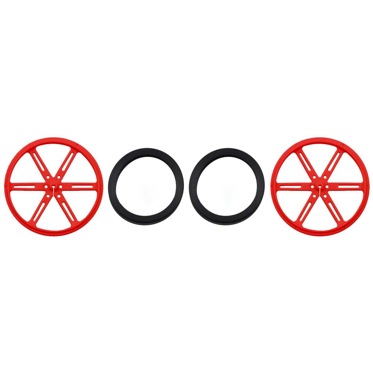 Pololu Wheel 90x10mm Pair - Red - Image 2