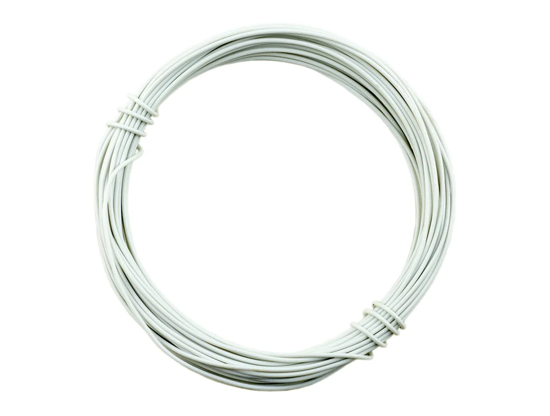 Prototyping Wire 24AWG (0.5mm) Multi-Strand Core - White [Discontinued]